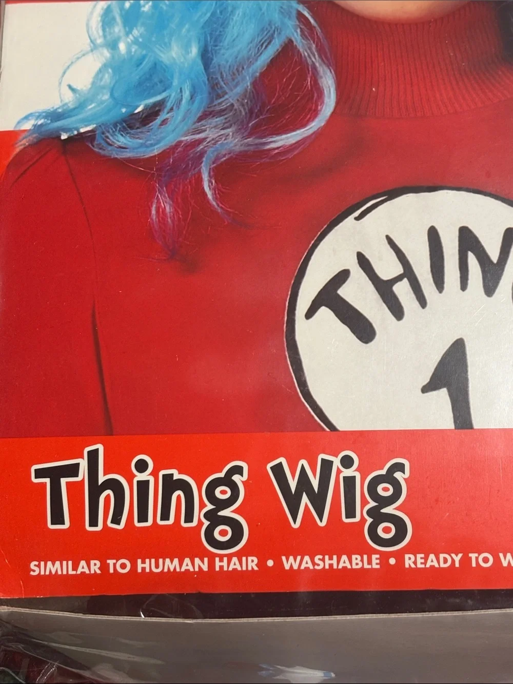 Dr. Seuss Light Blue Thing Wig for Kids